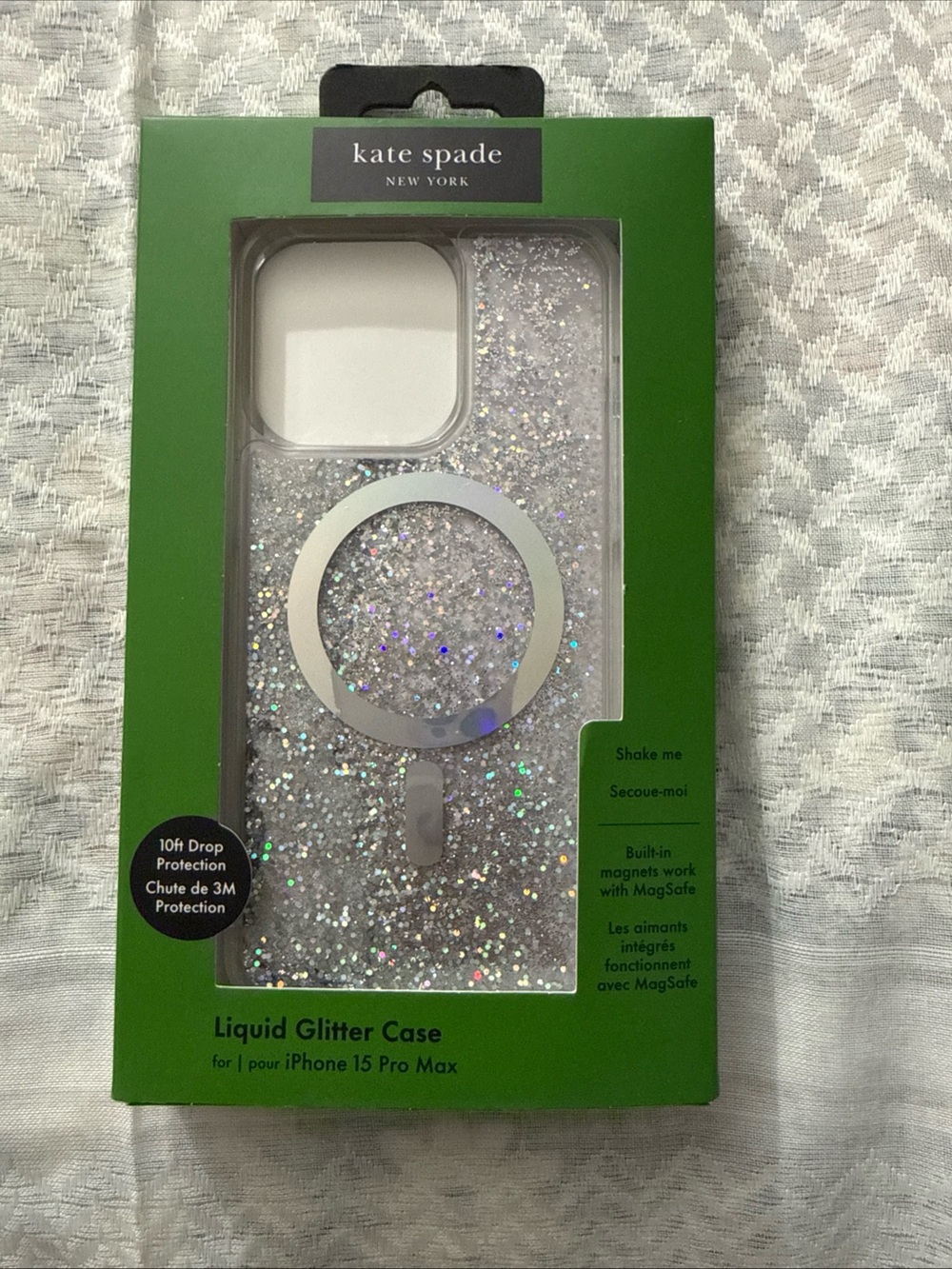 kate spade Silver Liquid Glitter MagSafe iPhone Case
